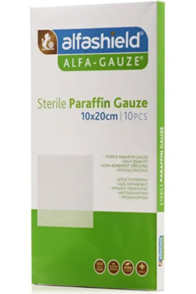 Alfashield | Sterile Paraffin Gauze Αποστειρωμένες Γάζες Παραφίνης 10x20cm | ...
