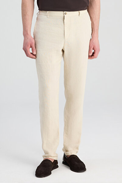 D'S Damat Ds Damat Comfort Fit Beige Jogger Pants