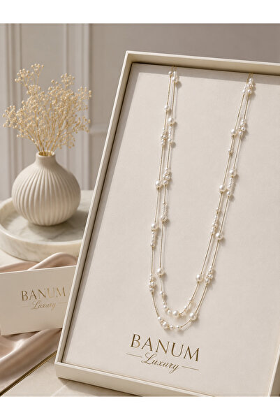 Banum Luxury İnci Asil Zarif Uzun Kolye