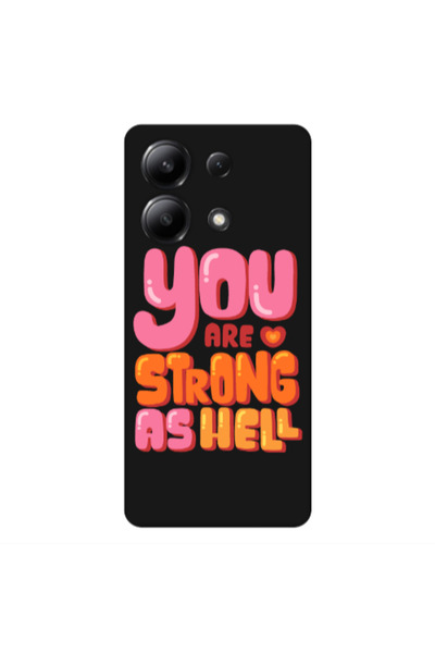Other Xiaomi Redmi Note 13 4G You are Love Strong Black Colored Silicone TPU ...