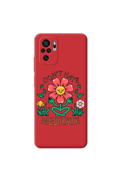 Other Xiaomi Redmi Note 10S Meditate Red Colored Silicone TPU Θήκη