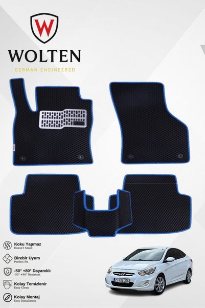 w wolten german engineered ACCENT BLUE-HYUNDAİ-(2011-2018) İÇİN EVA İÇ PASPAS...