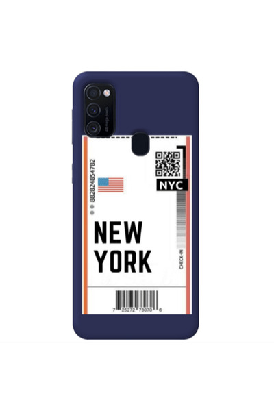 Other Samsung M21 New York NYC Dark blue Colored Silicone TPU Θήκη