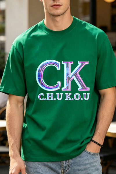 Fleck Casual Style T Shirts For Men CK C H U K O U Mens Printed T Shirts