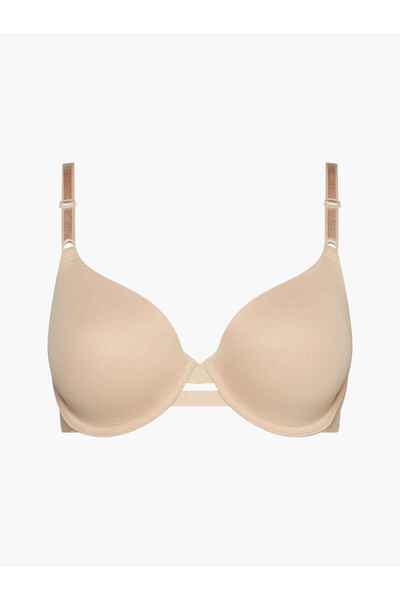 Calvin Klein Women's Brand Logo Beige Bra Suitable for Daily Use