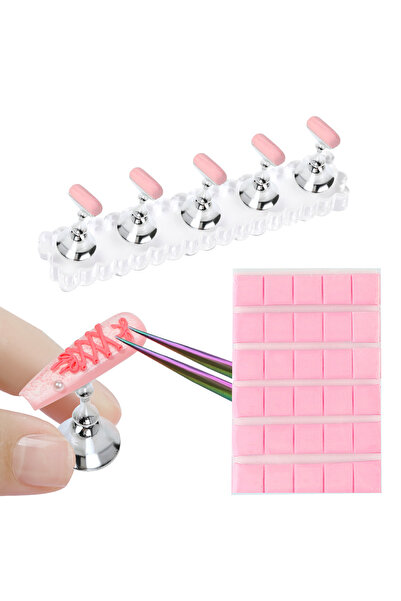 Choice5 08 Nail Stand Set for Press On Nail Display Practice Art Magnetic Fak...