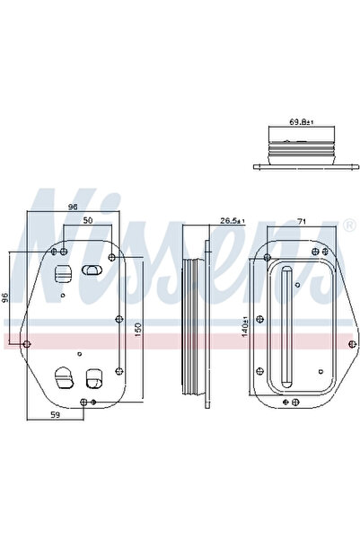 Nissens Radiator Ulei Motor ALFA ROMEO 159 CHEVROLET AVEO/CRUZE/ORLANDO/TRAX ...