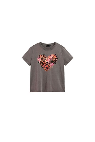 Desigual Tricou de damă 26SWTK53 Gri