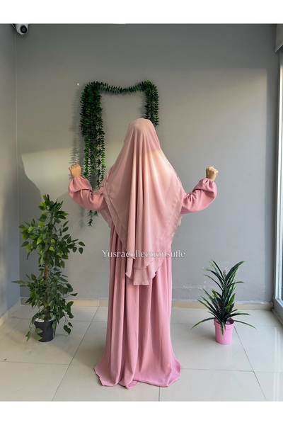 Yüsra Collection Ayrobin Dress and Shaded Soufflé 2-Piece Set