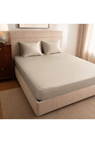 Penelope 100% Cotton Satin Fitted Sheet Set 100X200 cm Sage - Lia Series