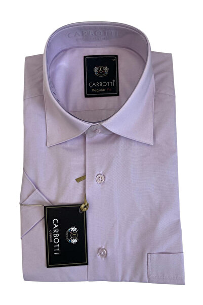 OEM Camasa de barbati cu maneca scurta, culoare lila, marime S, material bumb...