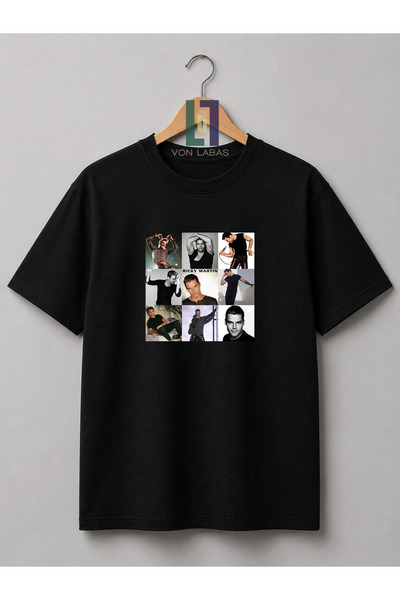 Grafftee Clothing تي شيرت ريكى مارتن من القطن الفاخر بتصميم خاص مطبوع للجنسين