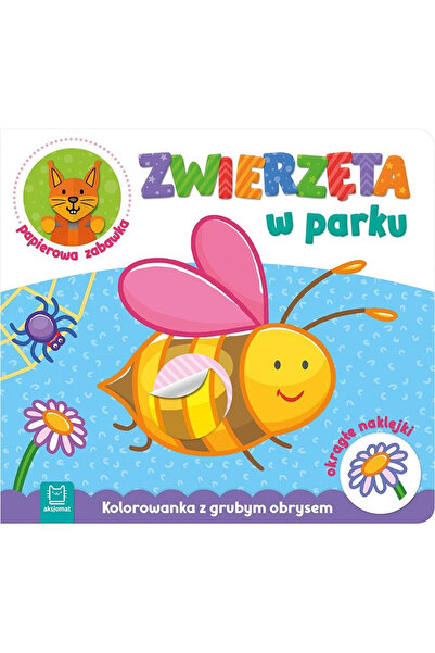 AKSJOMAT Carte de colorat/album de colorat Zwierzeta w parku, cu contur gros,...