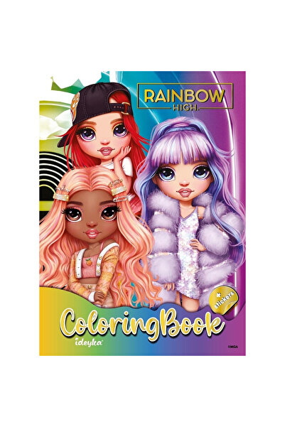 OEM Carte de colorat activitati Ideyka Rainbow High A4, cu autocolante, pagin...