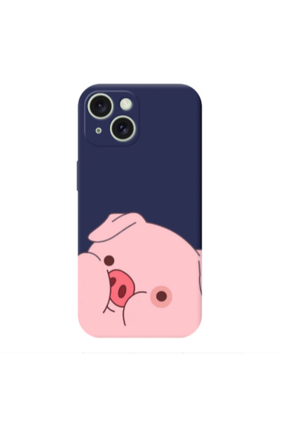 Other Apple iPhone 15 Plus Piggy 2 Dark blue Colored Silicone TPU Θήκη