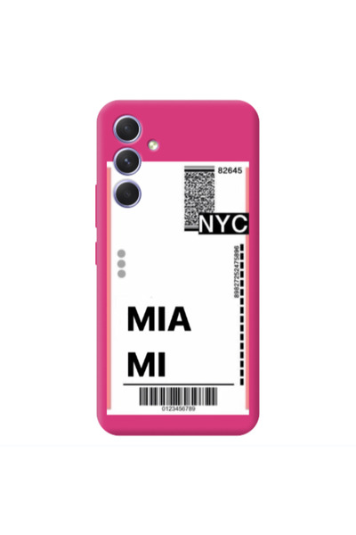 Other Samsung A54 Miami NYC Fuchsia Colored Silicone TPU Θήκη