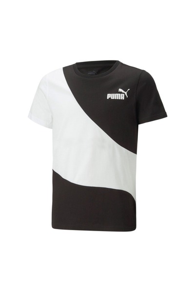 Puma POWER CAT TEE B 674231-01 Λευκό-Μαύρο 128