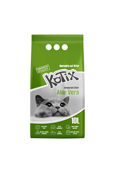 KOTIX Așternut pentru pisici, 10l, parfum de Aloe Vera