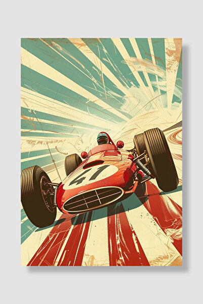 Luna Marissa Automobilski poster Klasični Formula trkački automobil Retro zid...