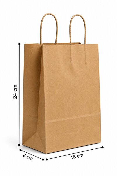 PackHause 100 Adet Küçük Boy Takı Aksesuar Butik Hediyelik Burgu Sap Kraft Ça...