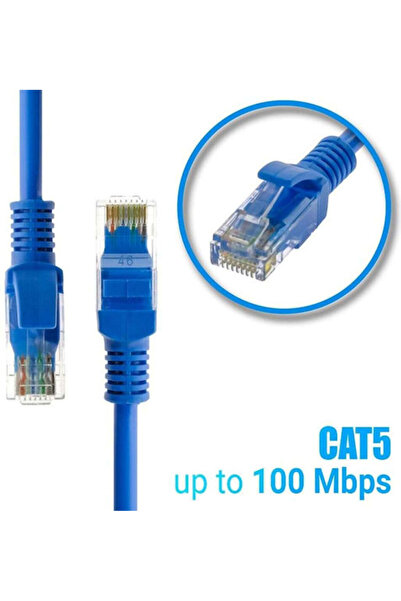 OEM Καλώδιο Ethernet U/UTP Cat.5e 1μ Μπλε Κωδικός: 1022.041