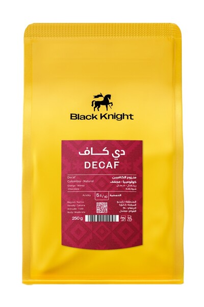 Black Night Black Knight "De Caff" Coffee - Colombia (Decaffeinated)-250 Gr N...