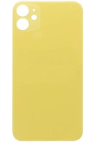 OEM Κάλυμμα μπαταρίας Apple iPhone 11 με μεγάλη οπή και κίτρινο λογότυπο