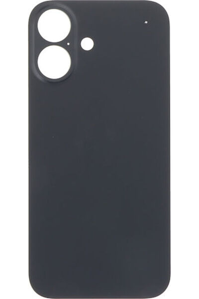 OEM Apple Iphone 16 Κόλλα Πόρτας Μπαταρίας Μεγάλη Οπή Μαύρο Λογότυπο