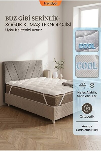Mother's House Full Ortopedik SOĞUK Kumaş Yatak Pedi, Topper Yatak Şiltesi (Ö...