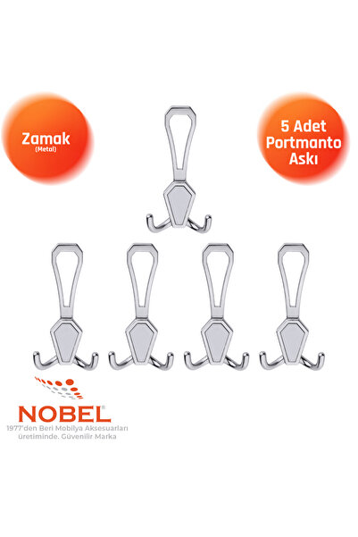 Nobel Villa Portmanto Askısı, Metal Vestiyer Askısı, Krom Matkrom, Duvar ve D...