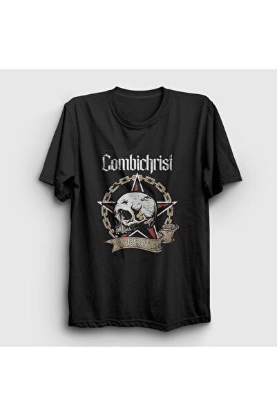 ZOKAWEAR Унисекс черна тениска с череп Combichrist 4401zw