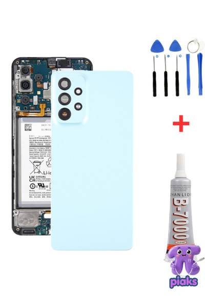 Piaks Samsung Galaxy A73 5G Arka Kapak - Arka Pil Batarya Kapağı Kamera Lensl...