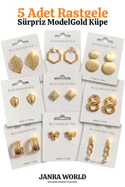 JANRA WORLD 5 Pieces Random Surprise Model Earring Set - Special Gift for Lov...