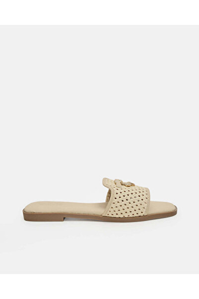 REDTAG Women Ivory Laser Cut Flat Sandals
