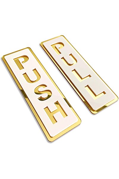 Arabest Push Pull Door Sign,Vertical,Double Layer Acrylic,Three-Dimensional,I...