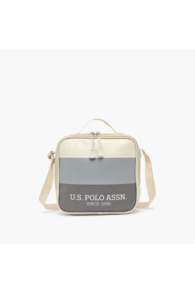 U.S. Polo Assn. يو إس بولو أس إن. حقيبة غداء مطبوعة للأولاد من 8 إلى 13 سنة م...
