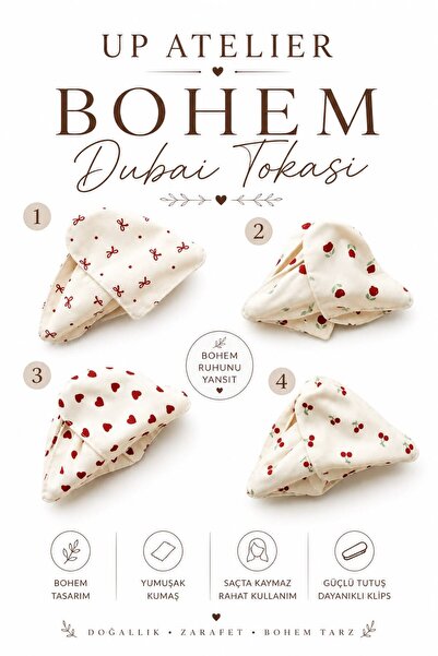 Up Atelier Bohemian Dubai Hairpins Number 4 Red Cherry