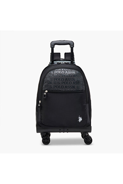 U.S. Polo Assn. US POLO ASSN. Solid Trolley Bag for Kids 8-13 Years with Fron...