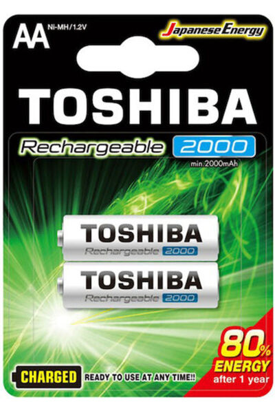 Toshiba Επαναφορτιζόμενη Μπαταρία AA 2000mAh 2 τεμάχια