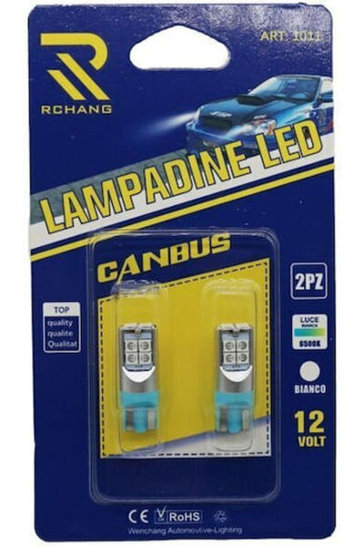 Other Rchang Λάμπες Αυτοκινήτου T10 Canbus LED Μπλε 12V 2 τεμάχια