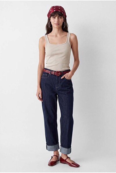 PAULMARK Women's High Waist Double Leg Jeans