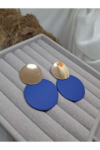Kaan Accessoire Gold Double Round Design Earrings Stylish Women's Accessory