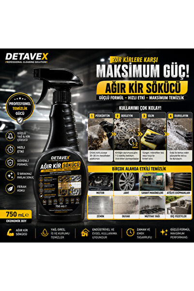 Ağır Kir Sökücü 750 ml – Profesyonel Güçlü Yağ, Kir ve İs Temizleyici