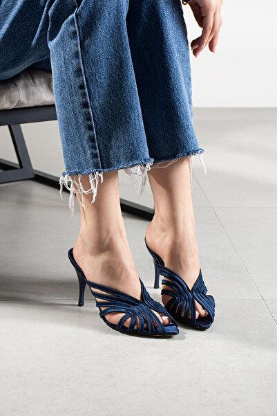DUXAL SHOES Alysa Women's Stylish Heeled Slippers with Cage Design