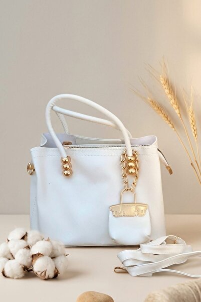 I Love Shoes Yurea White Matte Leather Women's Shoulder Bag