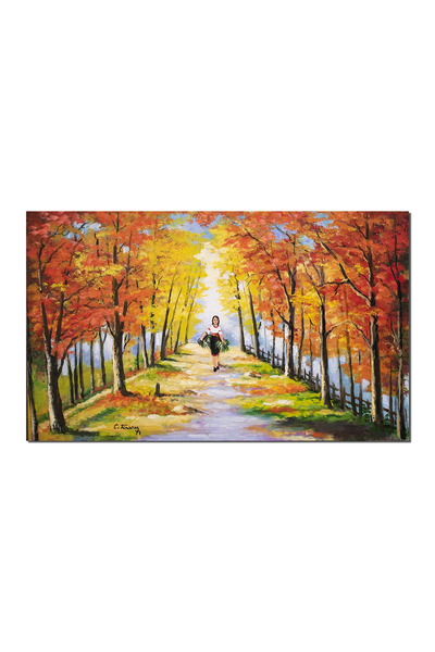 artnova Tablou tarancuta pe carare pictat manual, La zi de sarbatoare, 100x60...