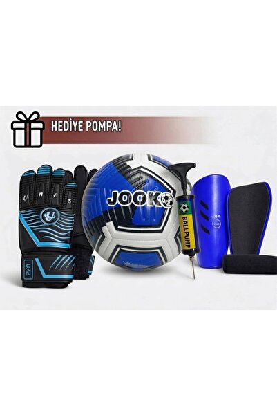 unes Mavi Çocuk Kaleci Eldiveni Seti 5-6-7 Numara - Futbol Topu, Tekmelik ve ...