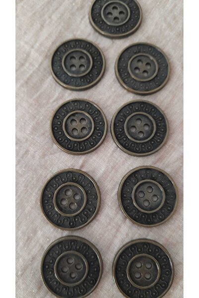 ILCARE Antique Sari Metal Button 22 mm 9 Pieces