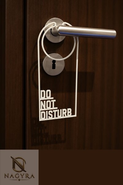 nagyra 3D Baskı Do Not Disturb Kapı Askısı 22x9 cm | PLA Rahatsız Etmeyin Kap...