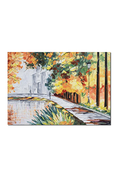 artnova Ръчно рисувана стилизирана картина, Спокойствие, 70x50см маслена на п...